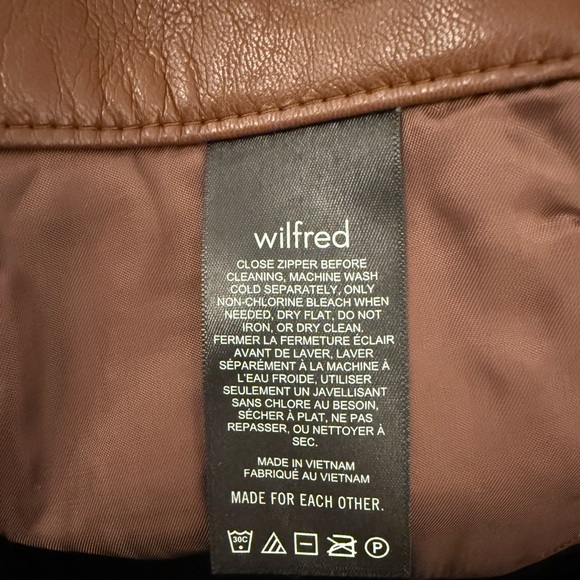 Aritzia Wilfred THE MELINA Women's Faux Vegan Leather Pants High Waist Sz 6 - Picture 6 of 7